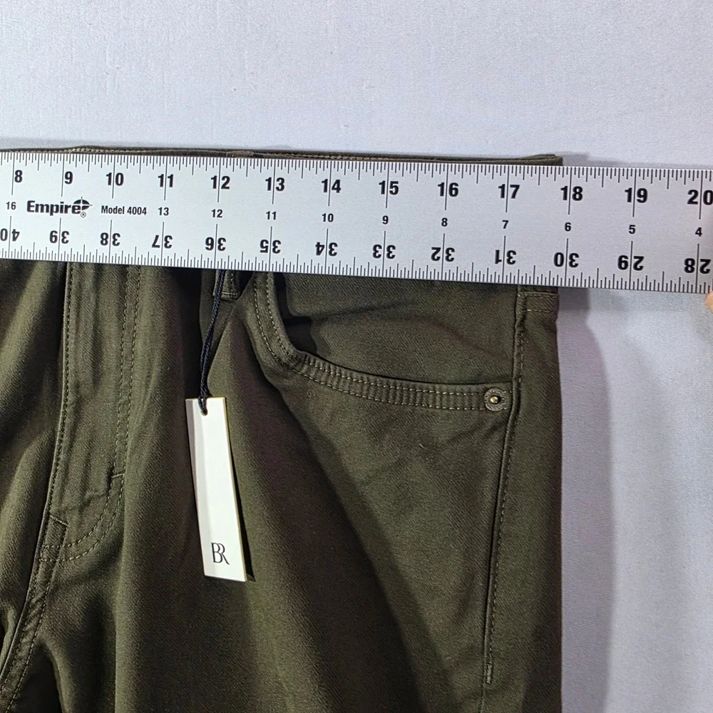 Banana Republic Slim Fit Traveler Pants Mens 36x30 Dark Olive Italian Fabric NWT